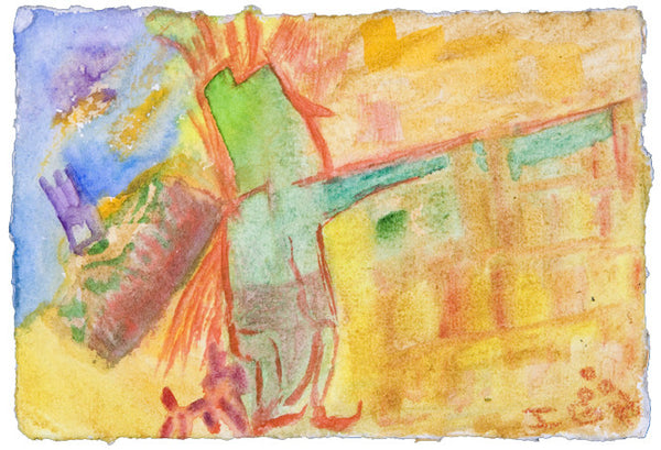 Green Man Walking Dog